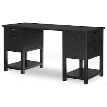 Jr. Executive Desk with Hidden Compartment and Wood Knob Hanger 